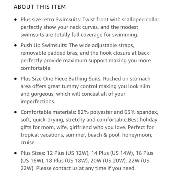 NWT ✨ Aqua Eve | Scalloped Plus Size Swimsuit - Picture 7 of 9